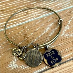 Gold Charm Bangle Bracelet
Alex and Ani Here and Now -Live Charm